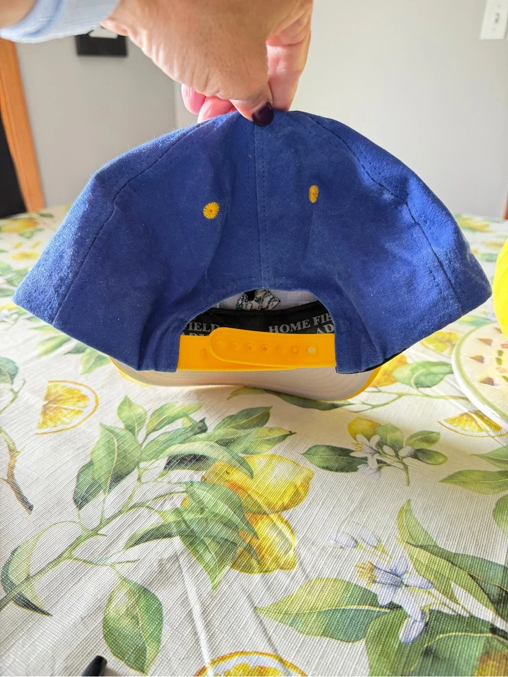 Vintage 90s Fighting Irish Blue and Yellow Baseball Cap